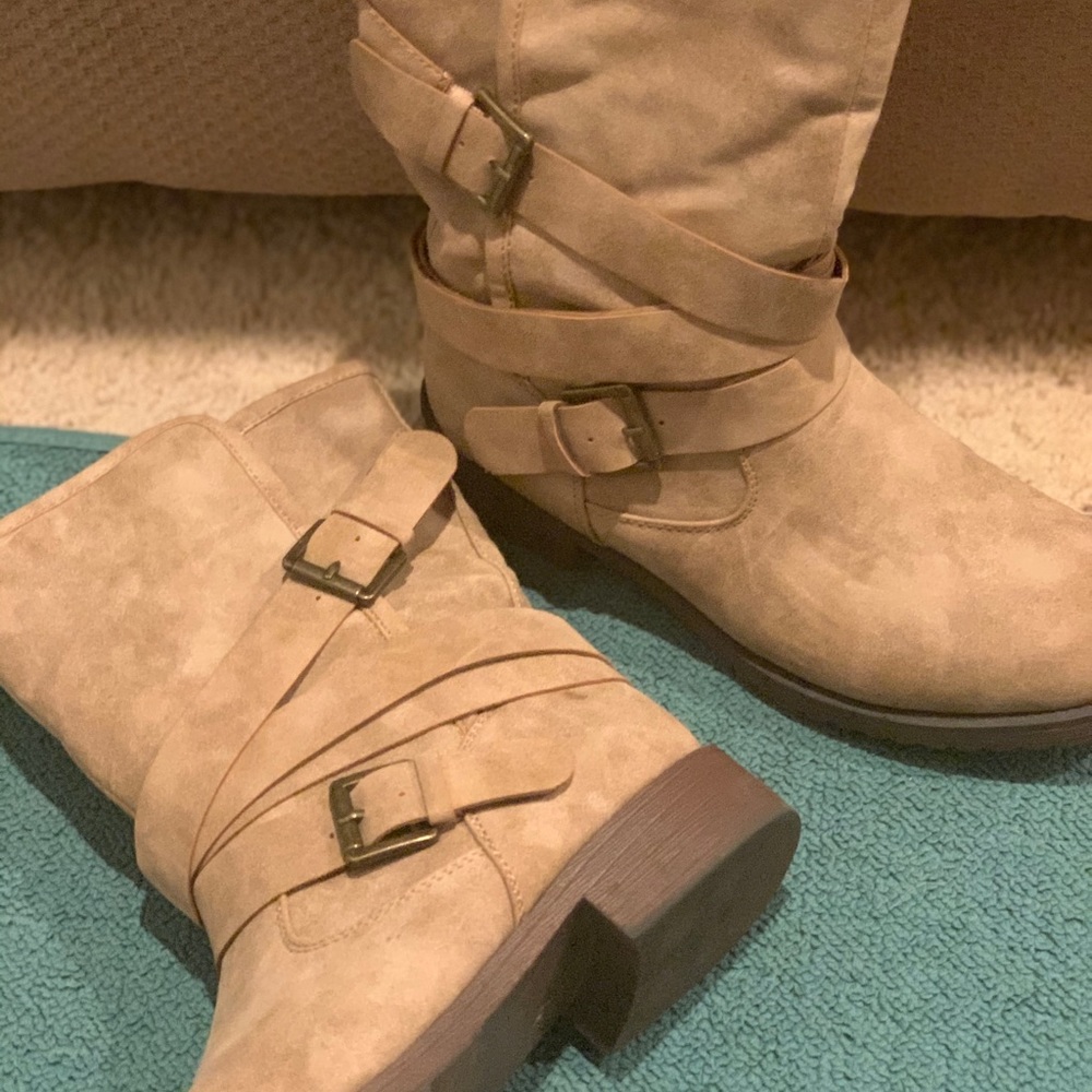 Tan ankle boots